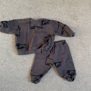 Zara Charcoal scotty dogs set